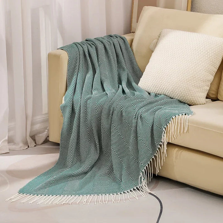 Nordisk Stribet Sofa Plaid