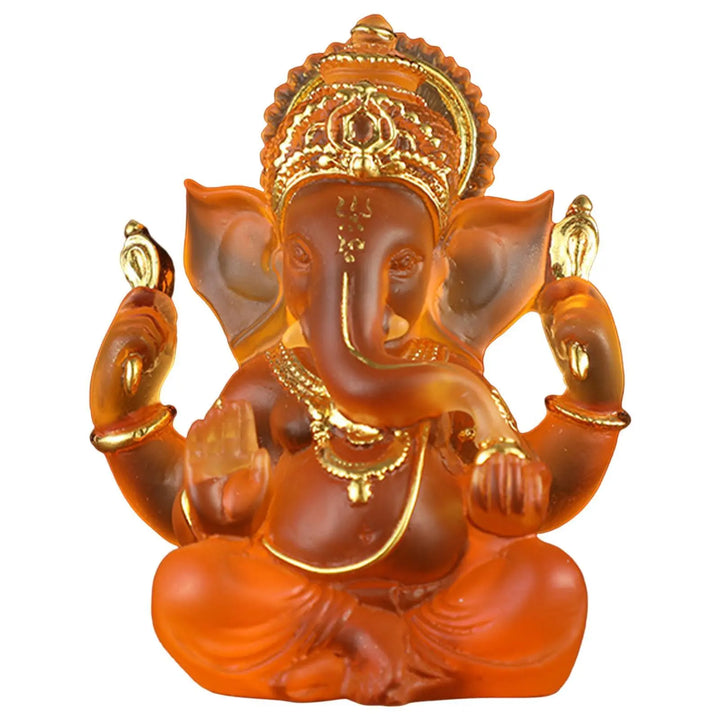 Sjældne farvede semi-gennemsigtige Ganesh-statuer for held i dit hjem