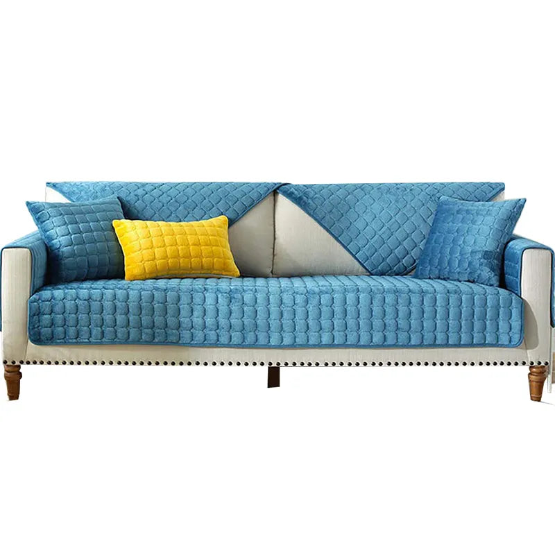 Hyggeligt Blødt Tykt Plys Non-Slip Sofa Cover |