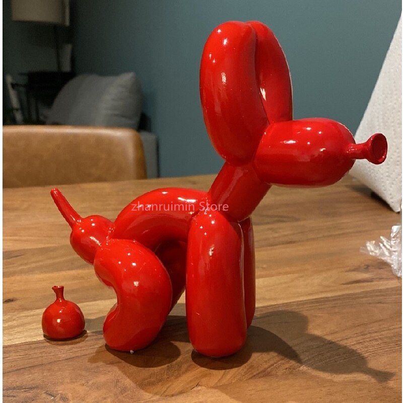 Ballonhund Skulptur, Ballon Kunst Statue, Mini Samlefigur, Hjemmeindretning, Harpiks Figur, Skrivebords Tilbehør, Værelses Dekoration