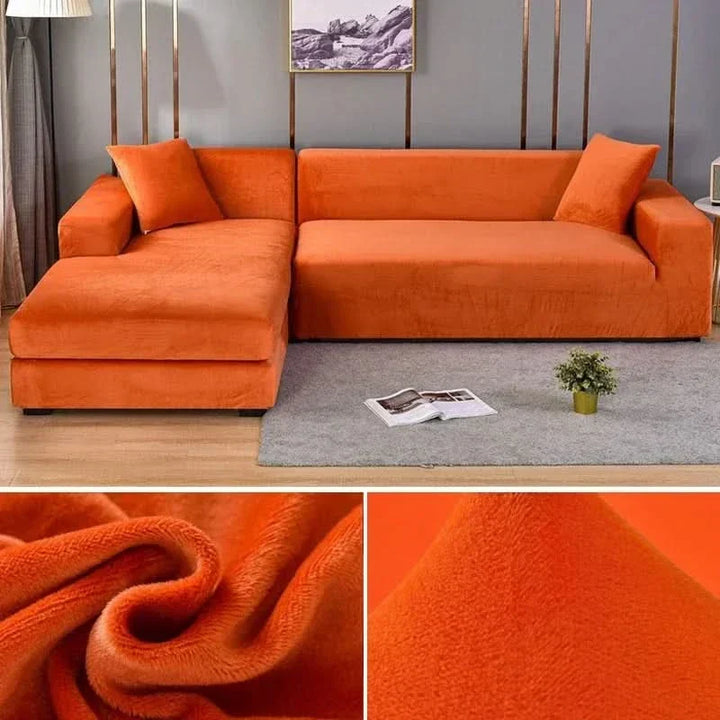 PlushFit - Højkvalitets Sofa Betræk Fremstillet af Strækvelour