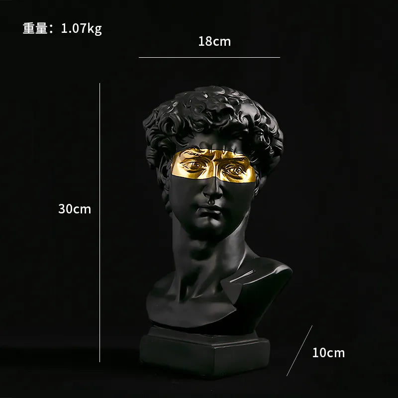 Europæisk Hjemmedekor David Hoved Harpiks Statuer Statuer Hjem Dekor Moderne Abstrakt Kunst Buste Skulptur Kunst Skitse Praksis