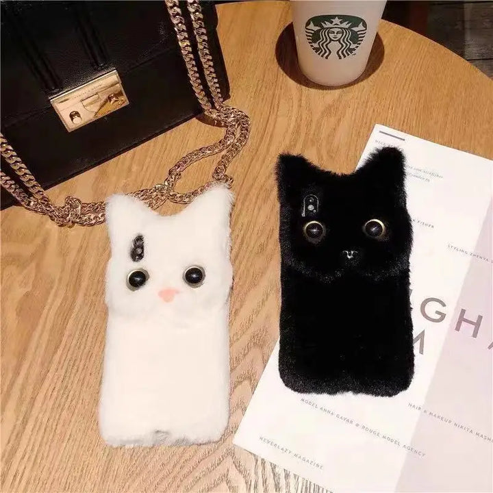 Fluffy Kat Varm Plush Fluffy iPhone Cover