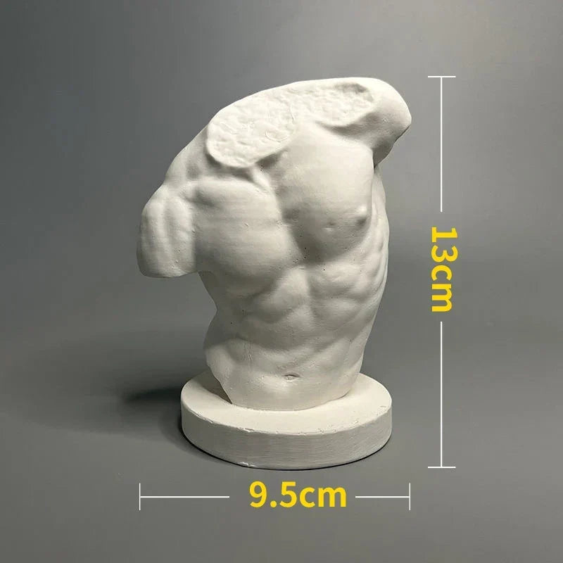 Nordisk INS Stil Karakter Plaster Statue DIY Malet Skitse Fotografi Rekvisitter Bord Dekorationer Hjem Kunst Plaster Dekoration