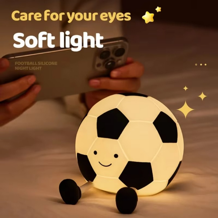 Genopladelig Fodbold Nattelys med 3-Niveau Dæmpning