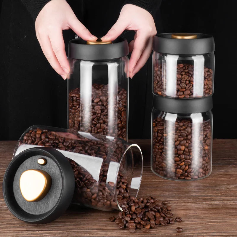 GIANXI Vakuumforseglet Kande, Kaffe Bønner, Glas, Tæt Beholder, Fødevarer, Korn, Slik, Friskholdende Beholder, Køkken Tilbehør