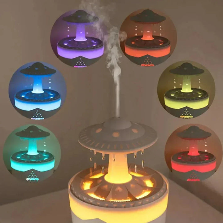 UFO Luftfugter | Ultrasonisk Aromaterapi Diffuser med Fjernbetjening - Grosven