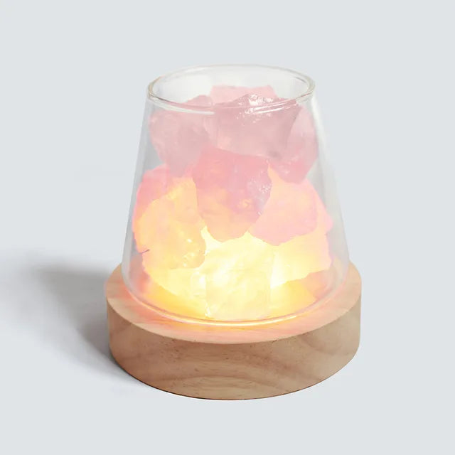 Himalaya Saltlampe - Krystal Nattelys &amp; Æterisk Oliediffuser
