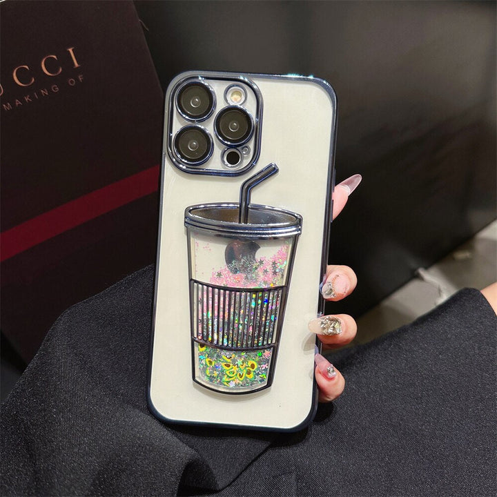 Glitter Star Drink Cup iPhone Cover