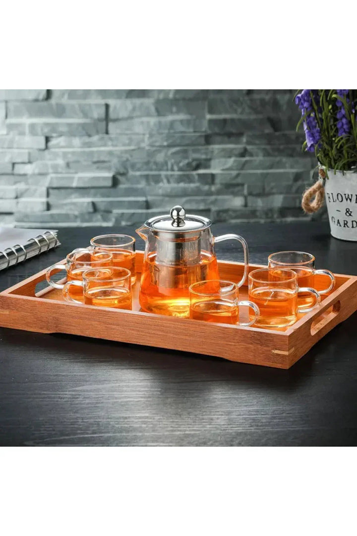 Stål Infuser Glas Teapot