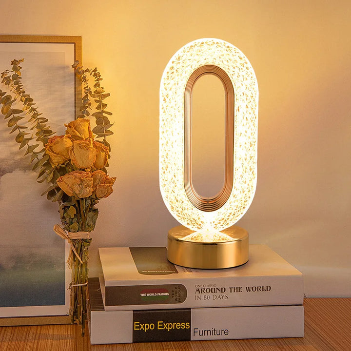 Krystal LED Bordlampe: Dæmpbar, USB Opladning, Berøring &amp; Fjernbetjening