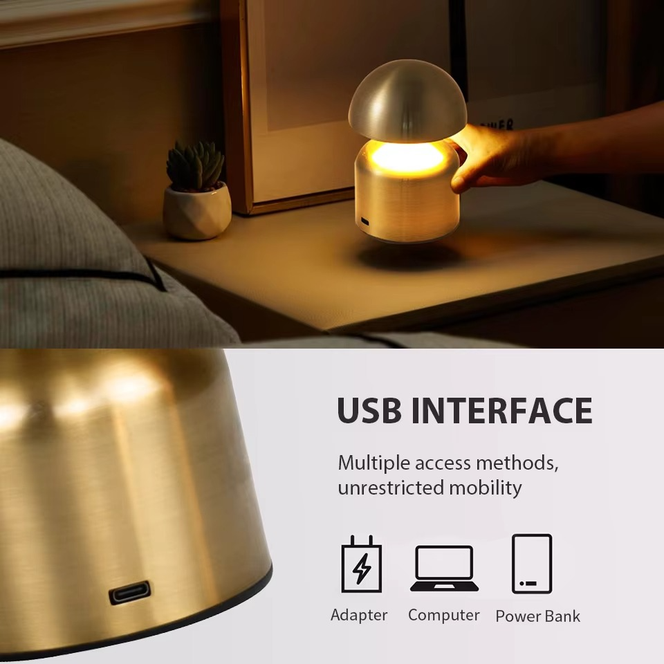 Alsidig LED Touch Natlampe - 3-farvet Dæmpbar Nattelys