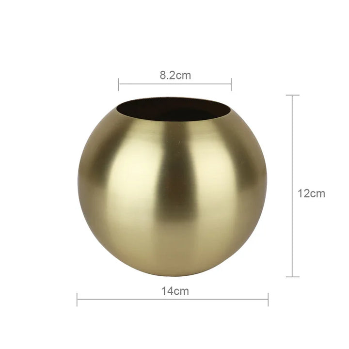 Stål Vase i Nordisk Stil Desktop Blomsterpotte BeFlower Pots Guld Sort Roséguld Klassisk Hjem Deko