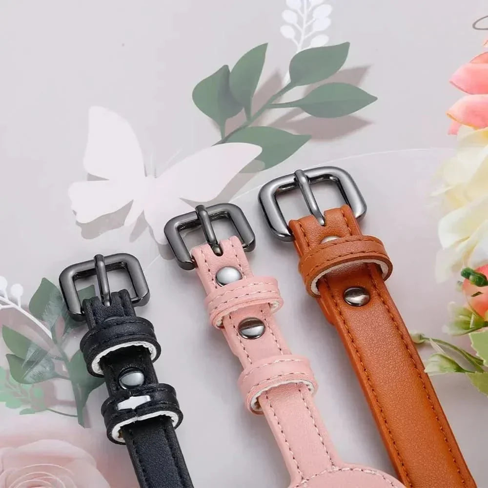 Hundehalsbånd med integreret AirTag-holder for sikkerhed og stil