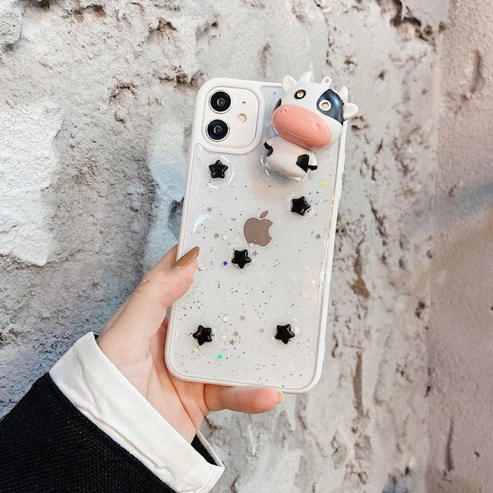 Glødende Ko 3D Transparent iPhone Cover