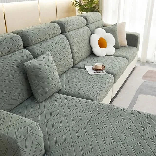 SlipBliss - Elegant Jacquard Non-Slip Sofa Cover