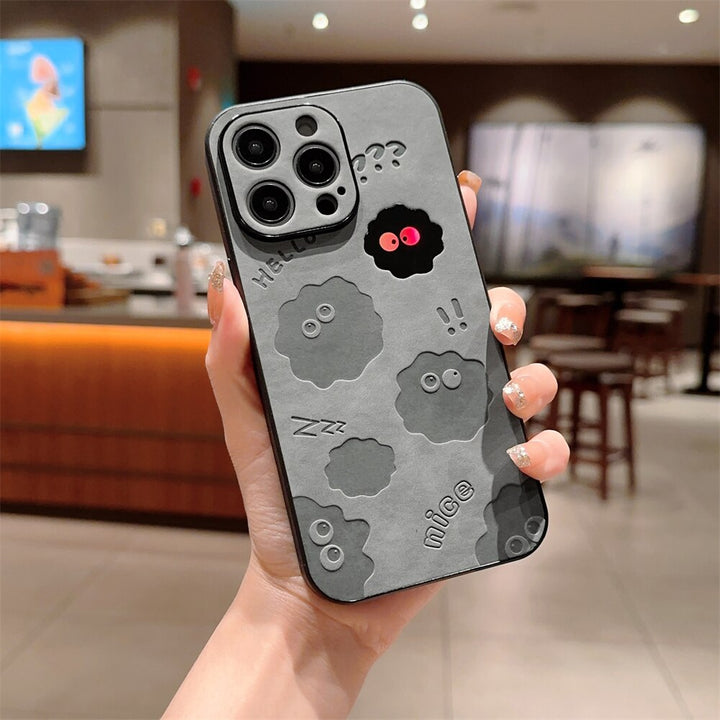 Sød Monster Stødabsorberende Læder iPhone Cover