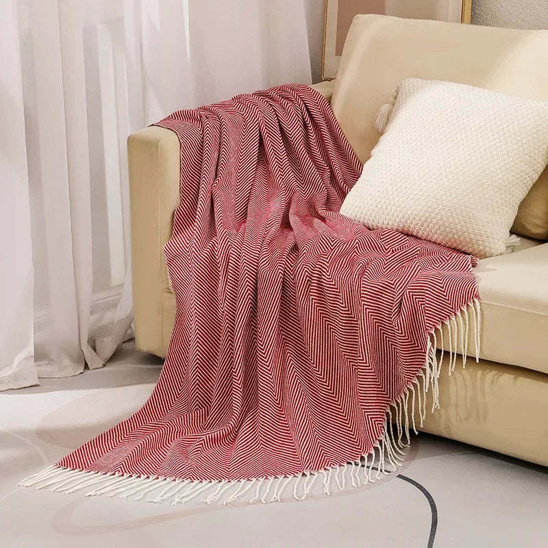 Nordisk Stribet Sofa Plaid
