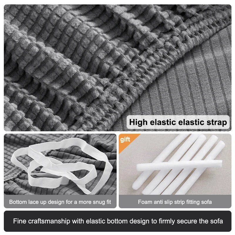 Sofalino Stretch | Elastisk Sofapude | Jacquard Design | Til 1–4 Sæder &amp; L-form