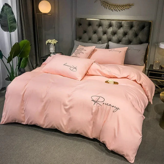 Luksus Duvet Cover med Elegant Broderi – Blød, Åndbar og Høj Kvalitet |