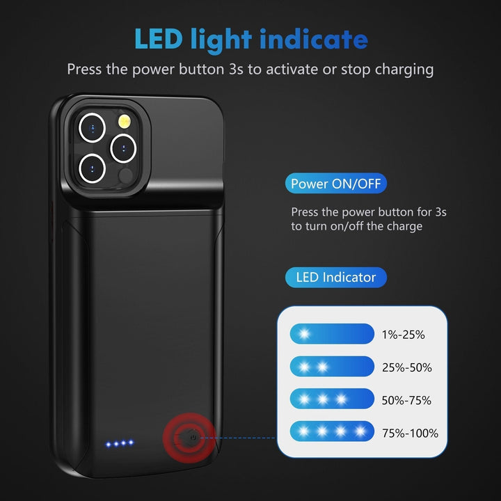 Power Bank Opladnings Armor Telefon Etui