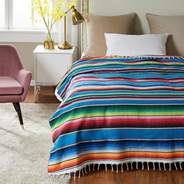 farverig mexicansk Serape tæppe