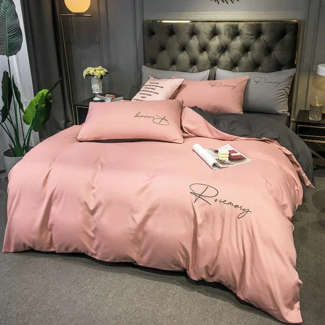 Luksus Duvet Cover med Elegant Broderi – Blød, Åndbar og Høj Kvalitet |