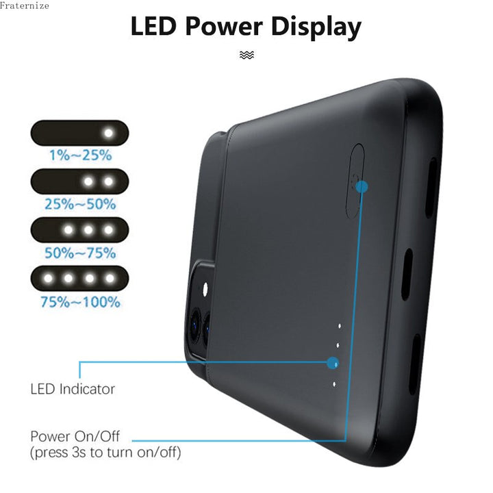 Power Bank Opladnings Armor Telefon Etui