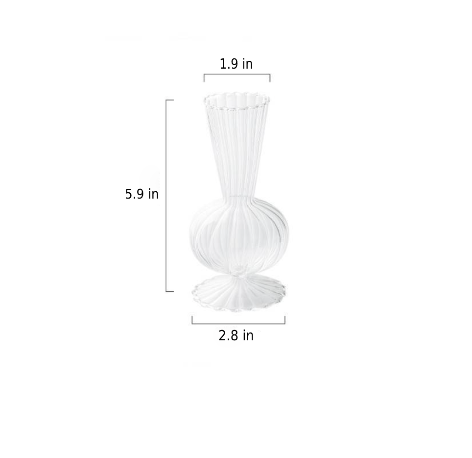 Petal-Struktureret-Glas Accenter &amp; Vaser