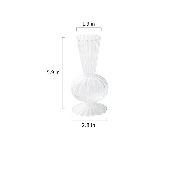 Petal-Struktureret-Glas Accenter &amp; Vaser