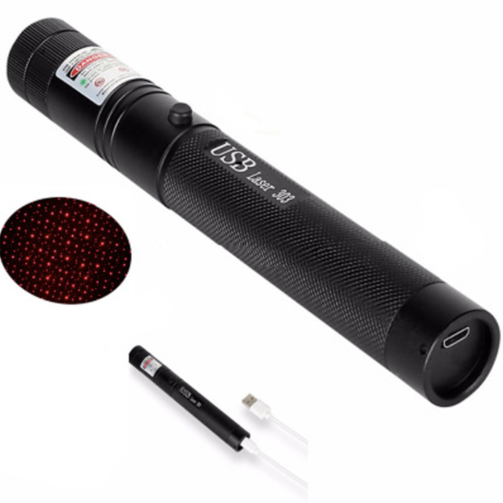 Zelara-Power Laser Pointer 303 - Genopladelig synlig USB laserpointer med høj effekt
