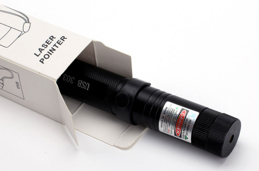 Zelara-Power Laser Pointer 303 - Genopladelig synlig USB laserpointer med høj effekt
