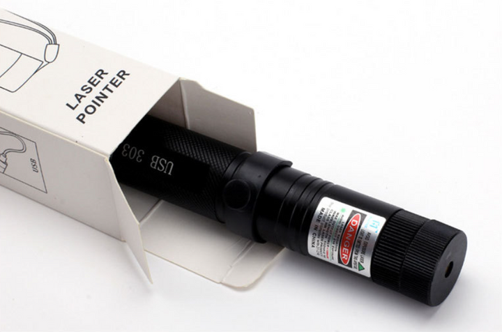 Zelara-Power Laser Pointer 303 - Genopladelig synlig USB laserpointer med høj effekt