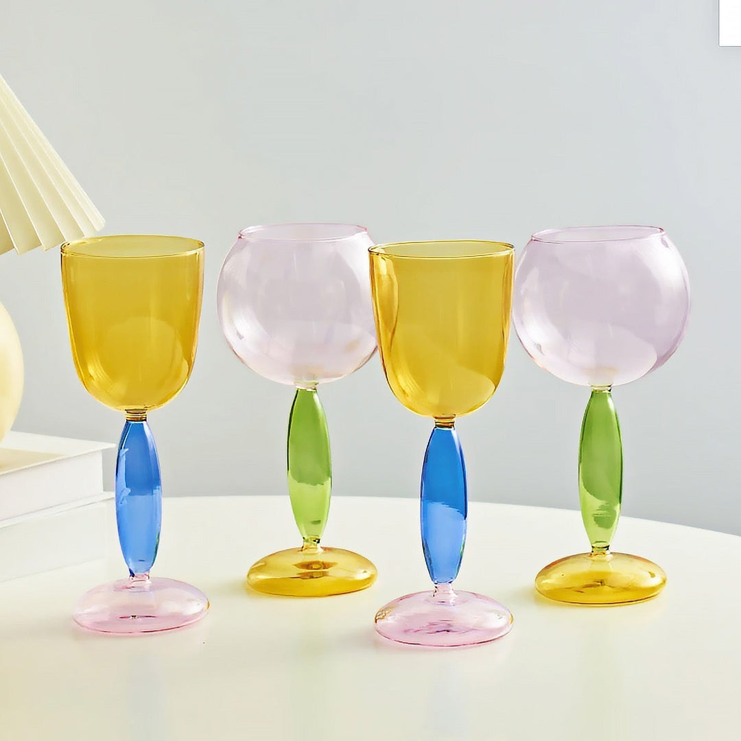 Borosilikat 3-farvet Glasvarer - Vinglas