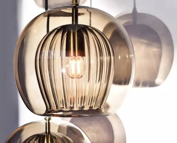 TimberGlow - Moderne Glas Pendel Lys