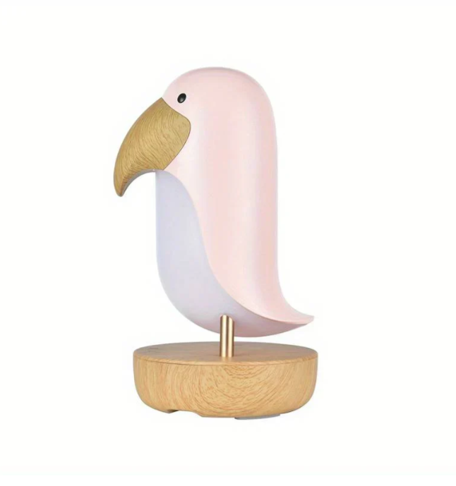 Genopladelig natlampe i fugledesign