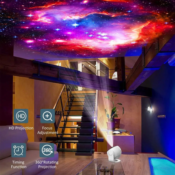 NY 13 I 1 Planetarium Galakse Stjernehimlen Projektor Nattelys HD Stjerne Aurora Projektionslampe Til Børneværelse Hjem Fest Dekoration