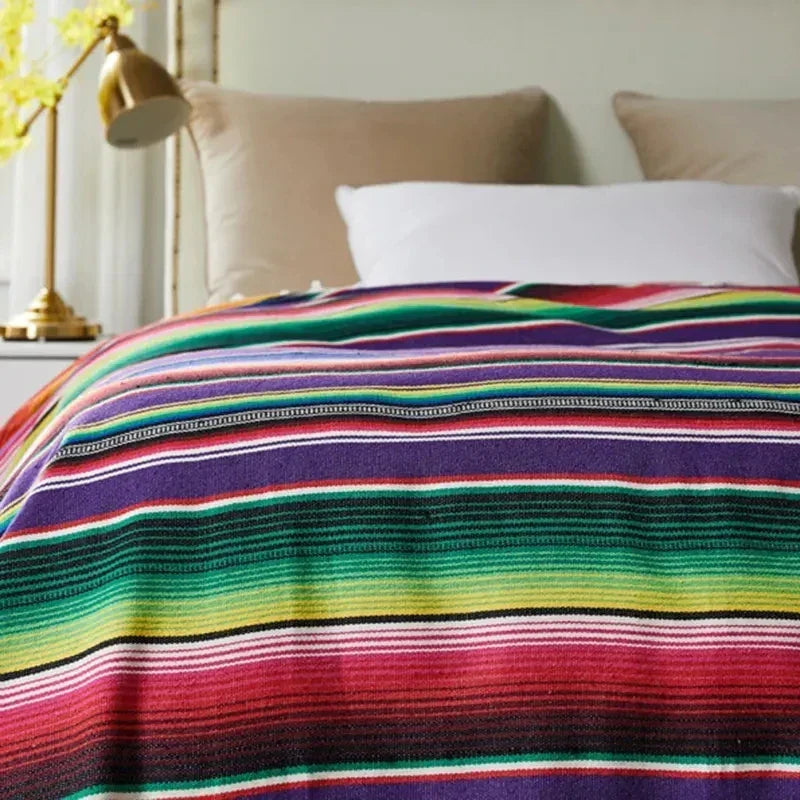 farverig mexicansk Serape tæppe