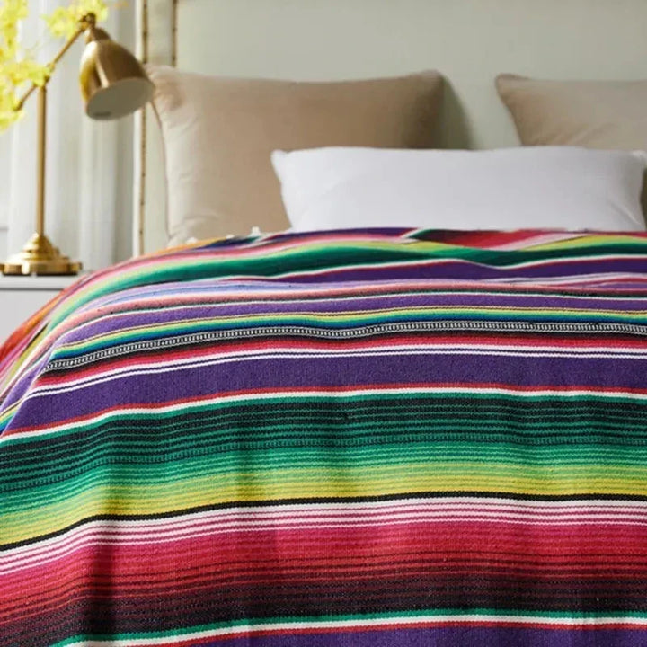 farverig mexicansk Serape tæppe