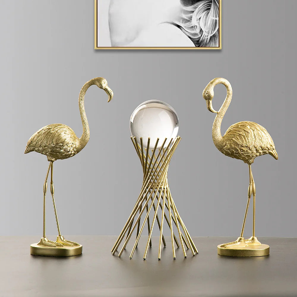 Nordisk Flamingo Figur Figur Statue Skulptur Stue Kontor Bryllup Fest Dekorationer Hjem Dekorations Tilbehør