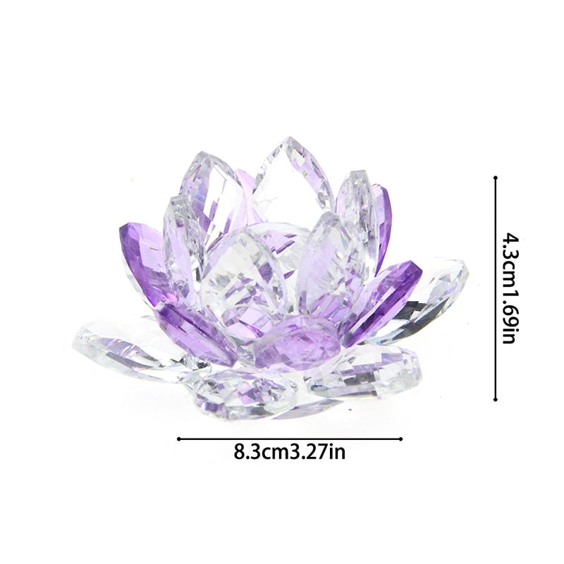 Krystal Lotus Blomst Håndlavet Glas Papirvægt Hjem Deko Ornamenter Figurer Hjem Bryllup Fest Dekoration Gaver Souvenir