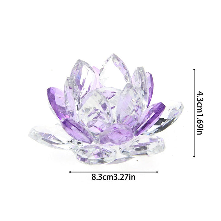 Krystal Lotus Blomst Håndlavet Glas Papirvægt Hjem Deko Ornamenter Figurer Hjem Bryllup Fest Dekoration Gaver Souvenir