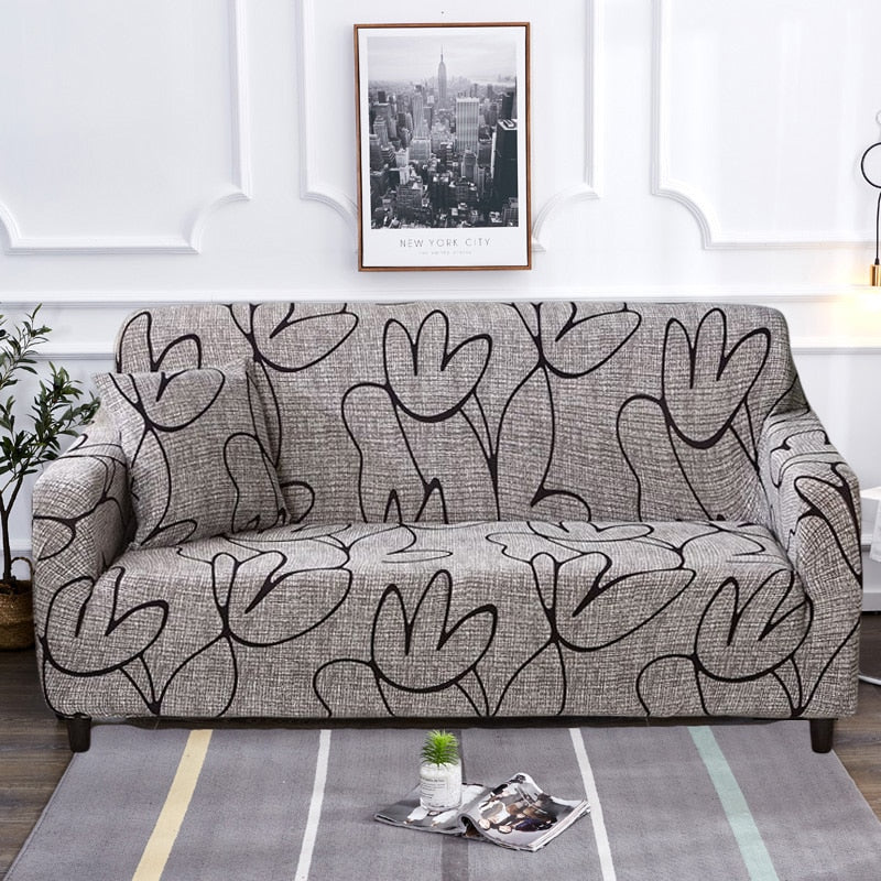 Moderne skridsikker farverig elastisk sofatræk