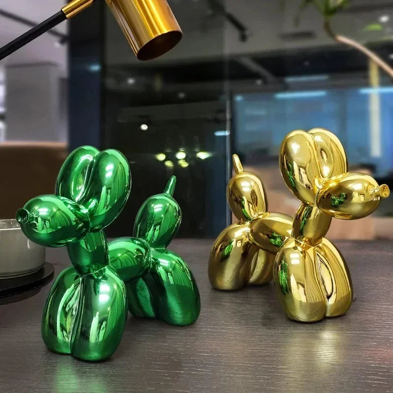 Nordisk Ballon Hund Skulptur Harpiks Dyr Ornament Kunst Skulpturer og Figurer Håndværk Hjem Dekoration Værelse Skrivebords Tilbehør