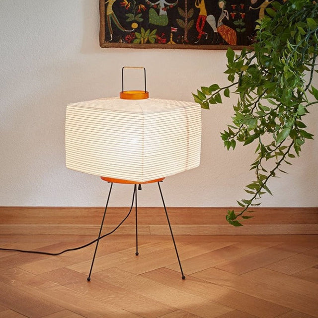 Japansk kreativ papir gulvlampe med stativ
