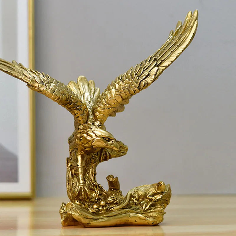 Harpy Eagle Resin Statue Kunst Dyr Model Samling Ornament Hjem Kontor Skrivebord Feng Shui Dekor Figur simpel