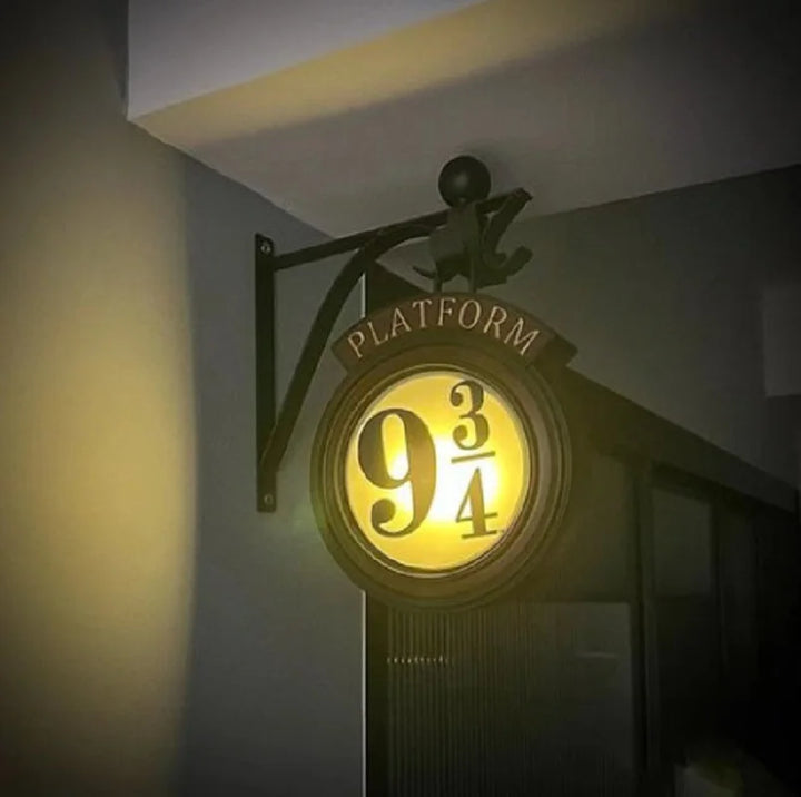Harry Potter 9 3/4 Figur Nattelys LED Magiske Væglamper Platform Hogwarts 3D Lampe Harrys Værelsesindretning Børns Fødselsdagsgave