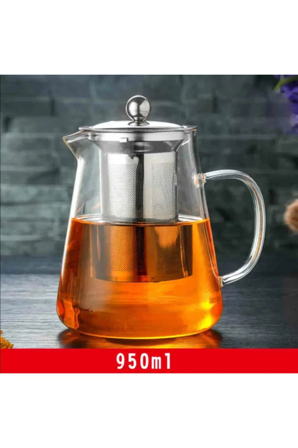 Stål Infuser Glas Teapot
