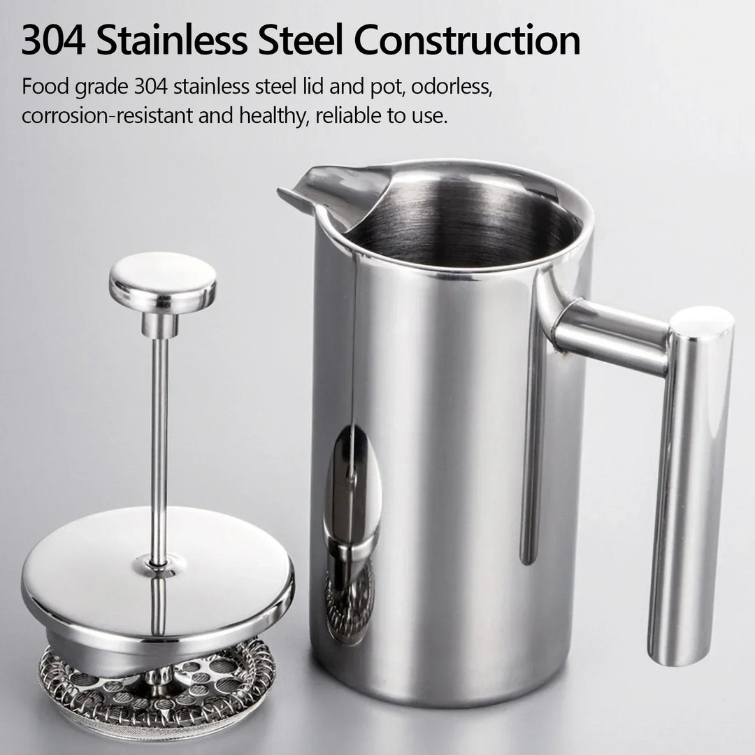Stainless Steel French Press Kaffemaskine