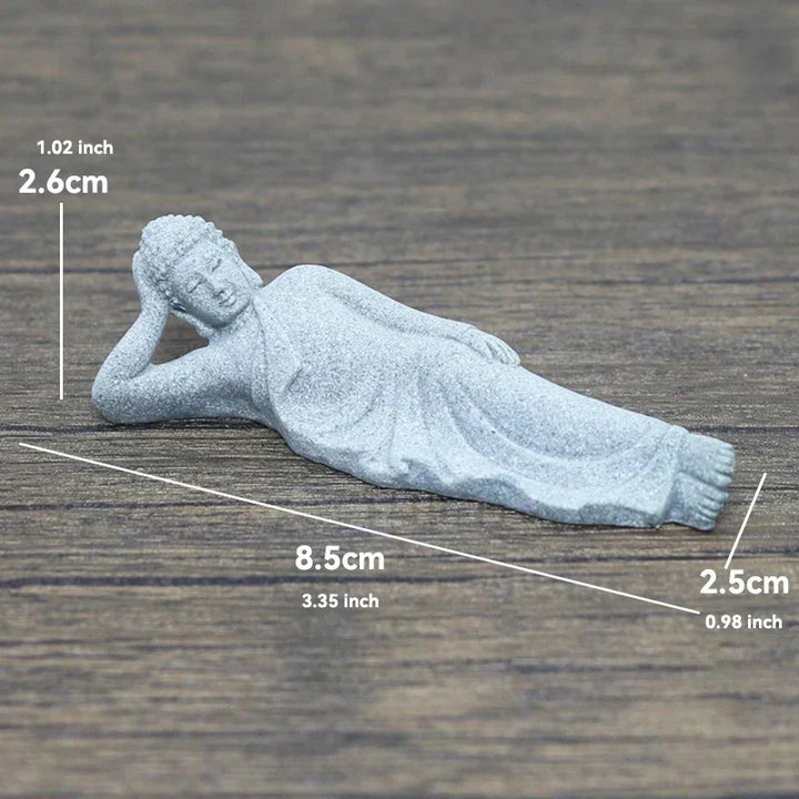 Buddha Sten Statue Lille Buddhister Tibetansk Buddhisme Figurer Zen Have Ornament Meditation Hjem Akvarium Dekoration